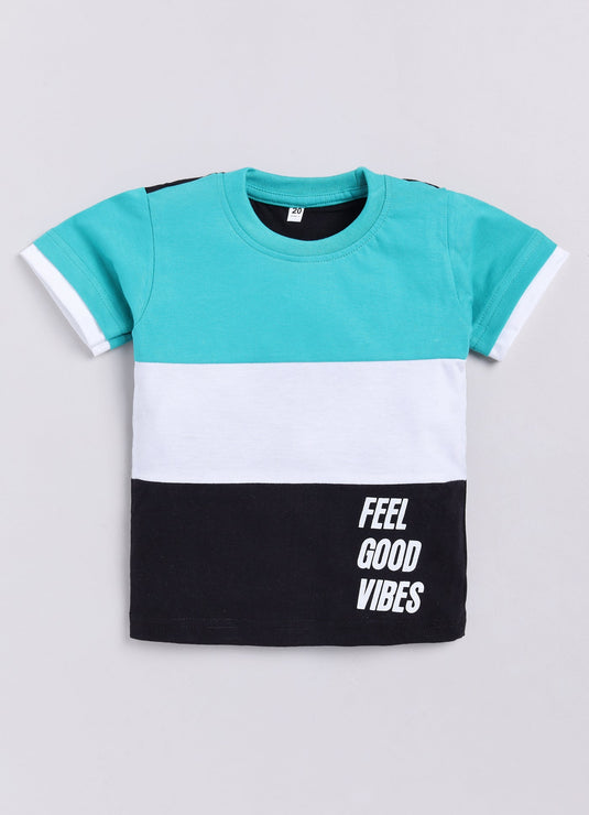 Feel Good Vibes Cotton Sinker Sweatshirt & Jogger Full Sleeves Clothing Set (SeaGreen White Black)