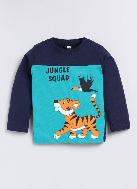 Jungle squad Cotton Sinker Sweatshirt & Jogger Full Sleeves Clothing Set