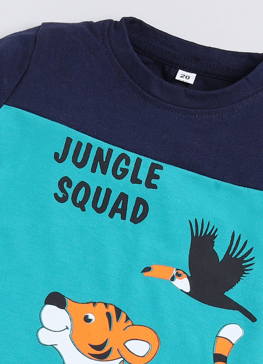 Jungle squad Cotton Sinker Sweatshirt & Jogger Full Sleeves Clothing Set