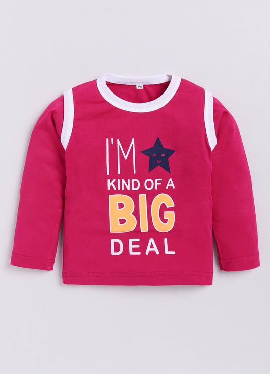 I'm Kind of big deal Cotton Sinker Sweatshirt & Jogger Full Sleeves Clothing Set