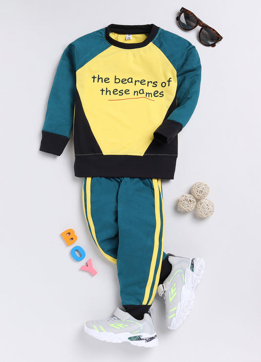 The Bearer of These names Cotton Sinker Sweatshirt & Jogger Full Sleeves Clothing Set