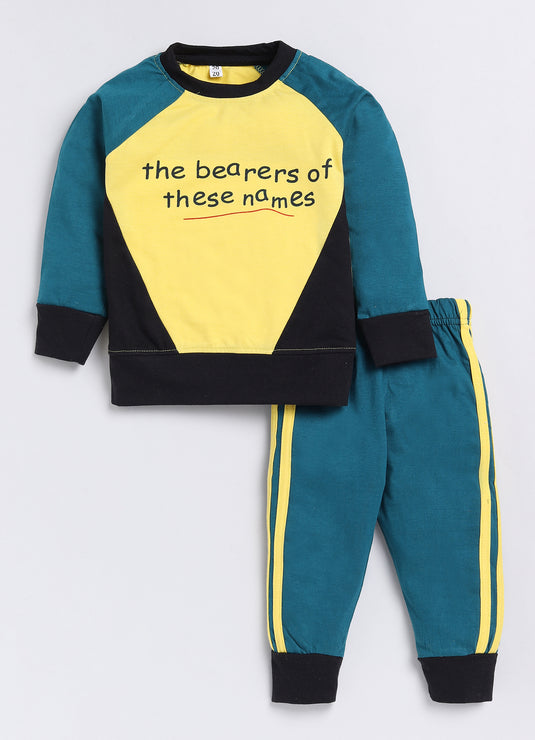 The Bearer of These names Cotton Sinker Sweatshirt & Jogger Full Sleeves Clothing Set