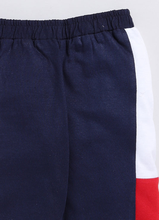 Stark Cotton Sinker Sweatshirt & Jogger Full Sleeves Clothing Set (Red White Navy)