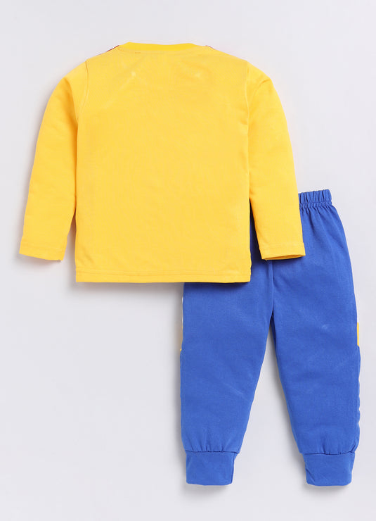 Mickey Print Cotton Sinker Sweatshirt & Jogger Full Sleeves Clothing Set