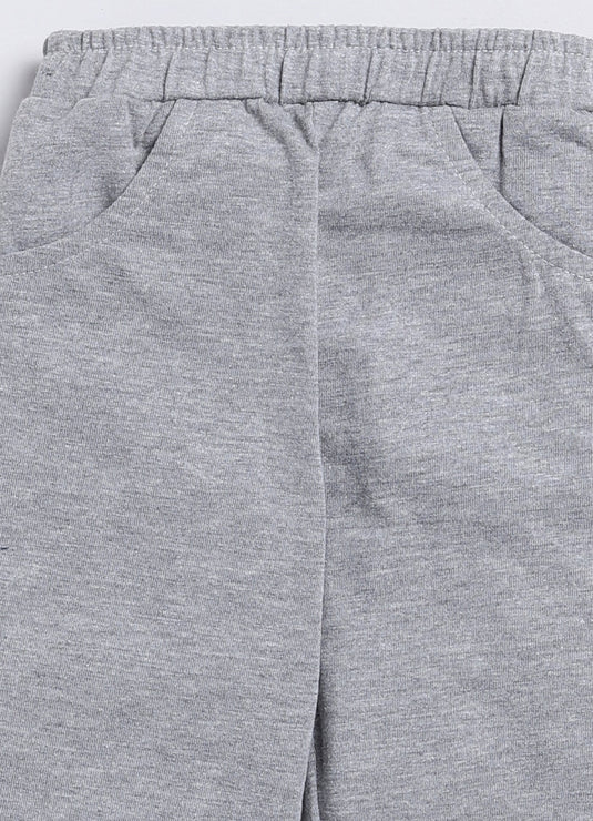 Streetwear Zipper Cotton Sinker Hoodie & Jogger Full Sleeves Clothing Set (Black & Grey)