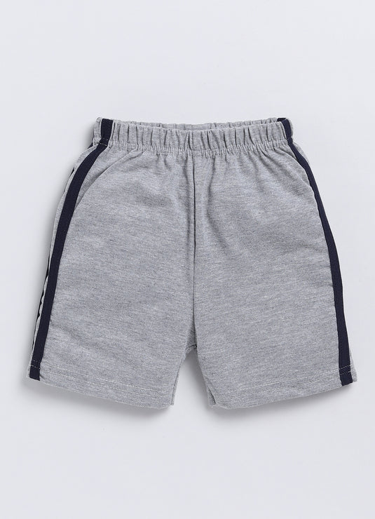 Bunny Print Cotton Sinker Tee & Pant Full Sleeves Clothing Set (Grey & Navy)