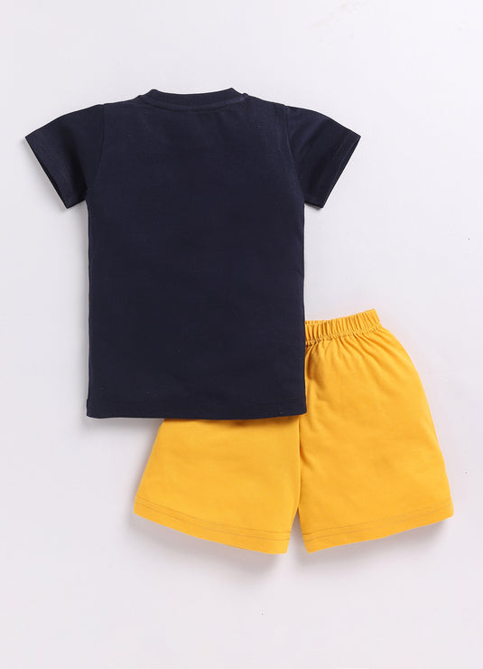 Game Controller Boys Black & Mustard T-Shirt and Shorts Set for kids Boys