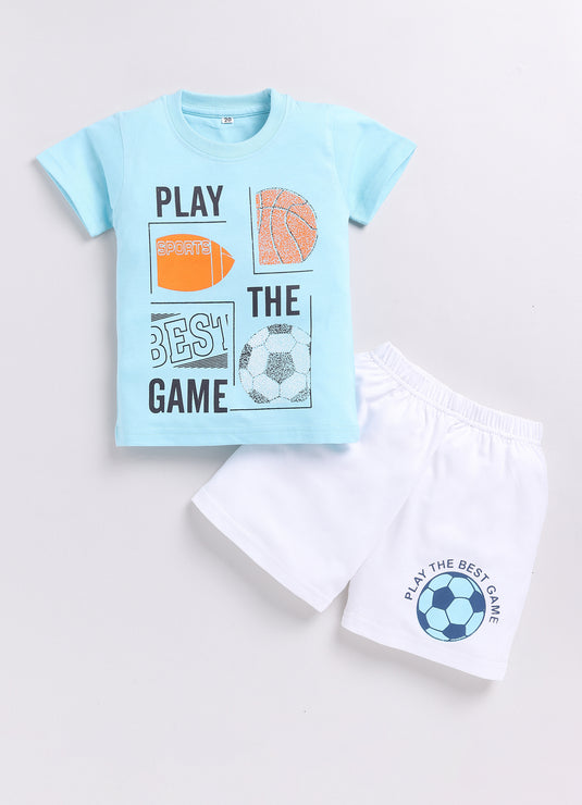 Triple Play Sports Champ T-Shirt and Shorts Set for kids Boys