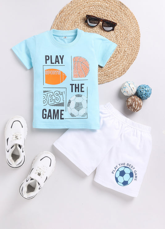 Triple Play Sports Champ T-Shirt and Shorts Set for kids Boys