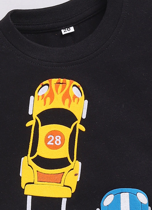 Stylish Cool Racer Summer T-shirt & Short Set for kids Boys