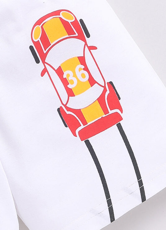 Stylish Cool Racer Summer T-shirt & Short Set for kids Boys