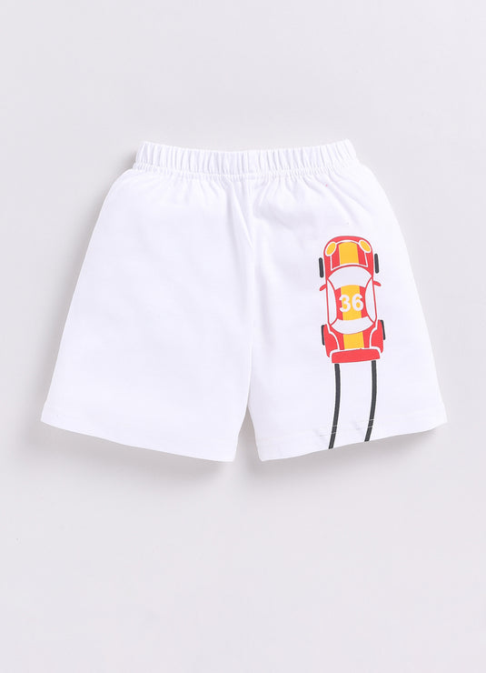 Stylish Cool Racer Summer T-shirt & Short Set for kids Boys