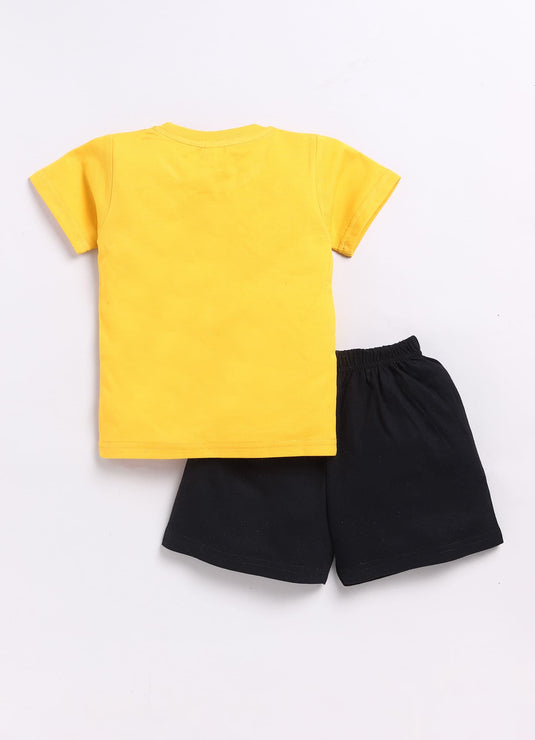 Sunshine Breeze Golden Yellow and Black Summer Set for kids Boys