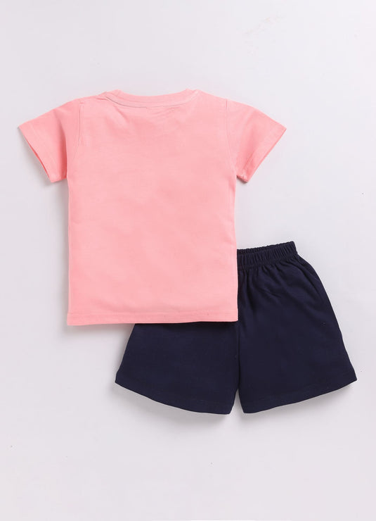 Rosy Charm Rose Pink and Black Summer Set for Kids Boys
