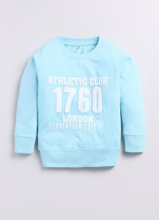 Athletic Club London Blue Full Sleeves Sweatshirt and Joggers Set for Girls/Boys
