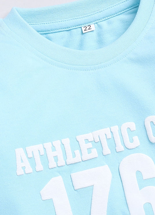 Athletic Club London Blue Full Sleeves Sweatshirt and Joggers Set for Girls/Boys