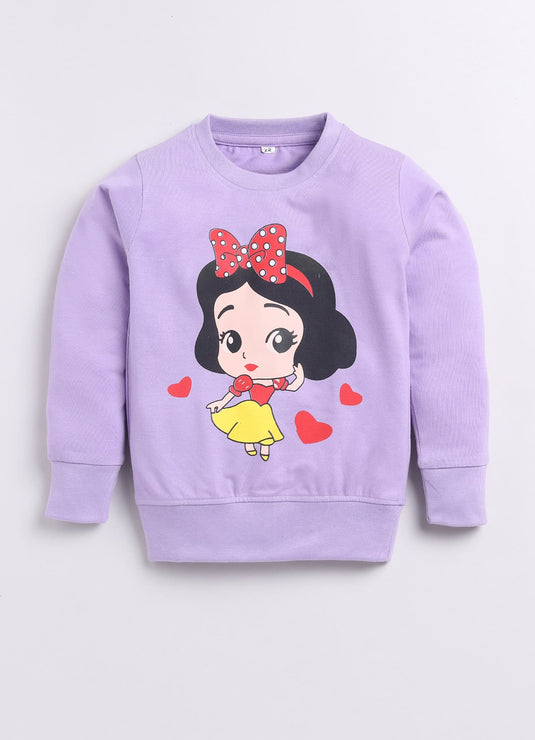 Stylish Lavender Baby Girl's Sweatshirt and Joggers Set
