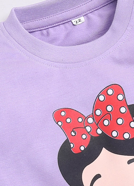 Stylish Lavender Baby Girl's Sweatshirt and Joggers Set