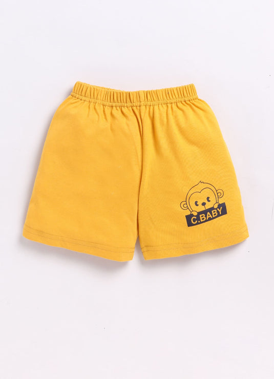 Baby Boy's Green Hoodie and Shorts Set