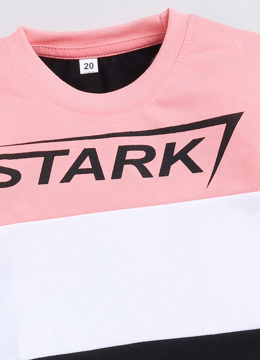 Stark Cotton Sinker Sweatshirt & Jogger Full Sleeves Clothing Set (Rose White Navy)