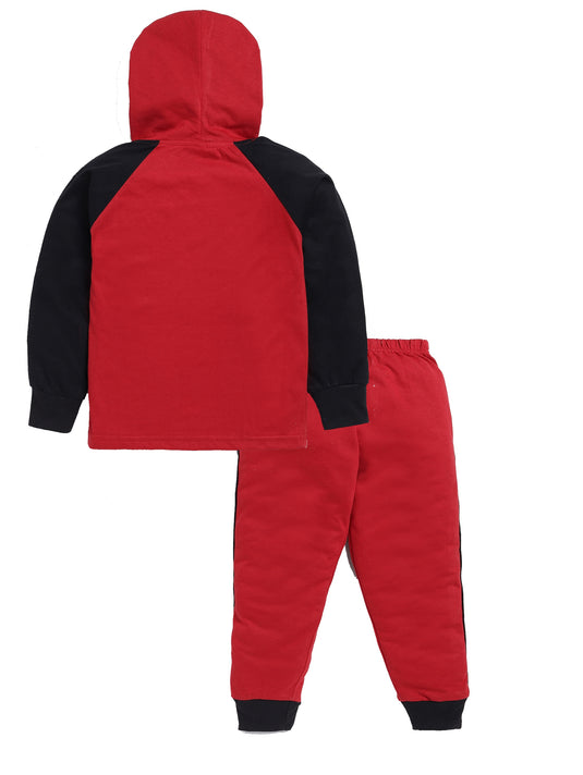 Raglan Contrast Cotton Sinker Sweatshirt & Jogger Full Sleeves Clothing Set